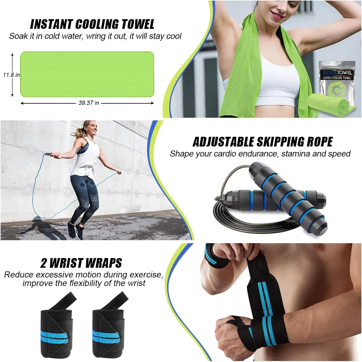 23 Pack Resistance Bands Set Workout Bands, 5 Stackable Exercise Bands