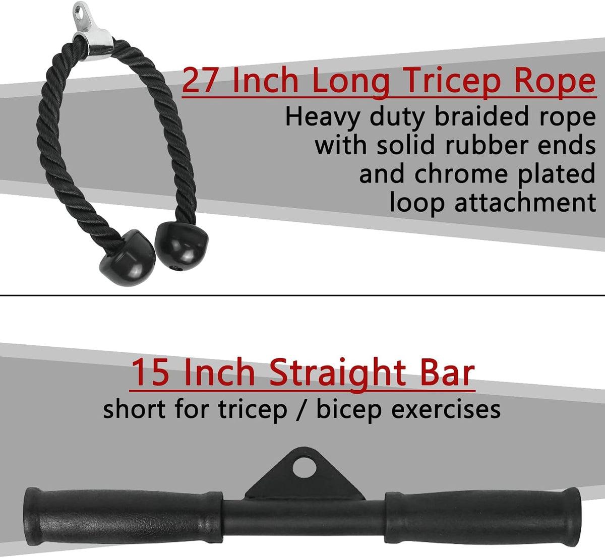 Ceiling Mount Fitness Pulley System, LAT Pulldown Attachments for DIY Home Gym Garage