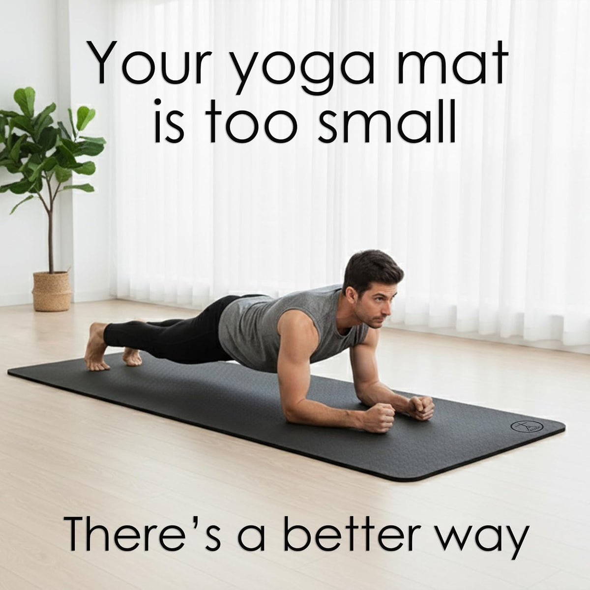 Extra Large Yoga Mat 84" Extra Wide Non Slip Thick Exercise Mat