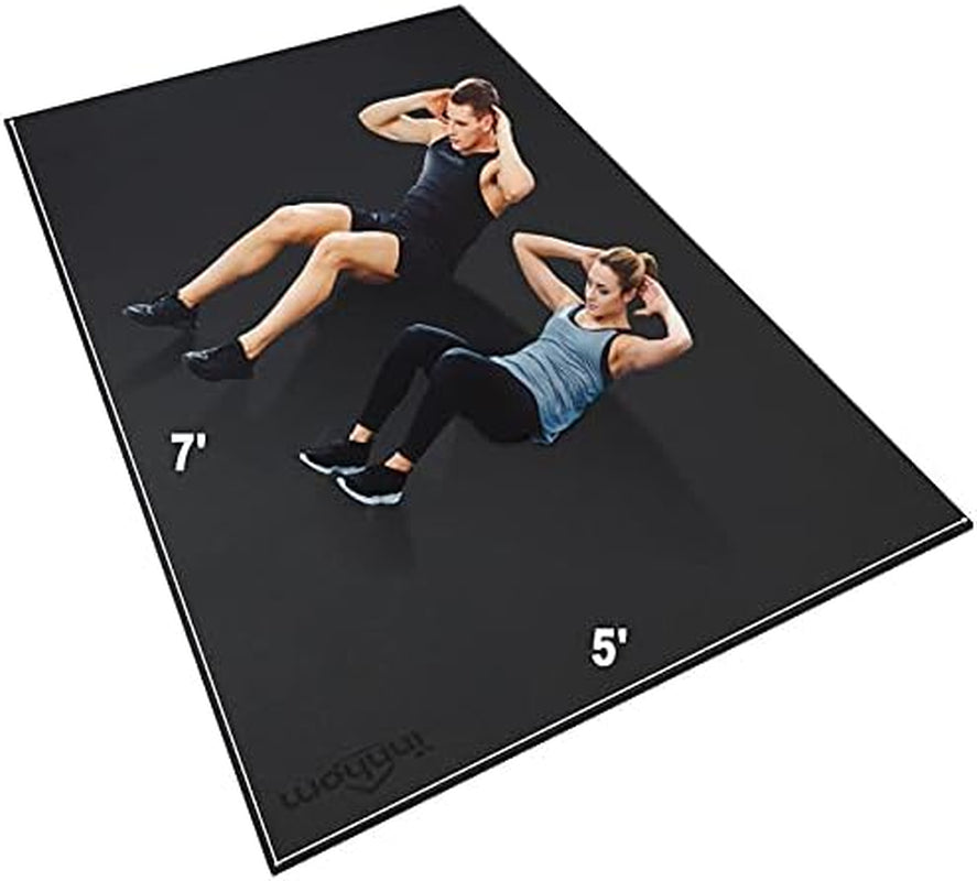 Large Exercise Mat 7'X5'/8'X6'/9'X6'/10'X6' Workout Mat Gym Flooring for Home Gym Mats Exercise Mats for Home Workout Thick Floor Mat for Fitness