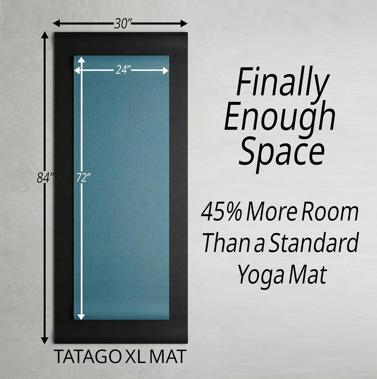 Extra Large Yoga Mat 84" Extra Wide Non Slip Thick Exercise Mat