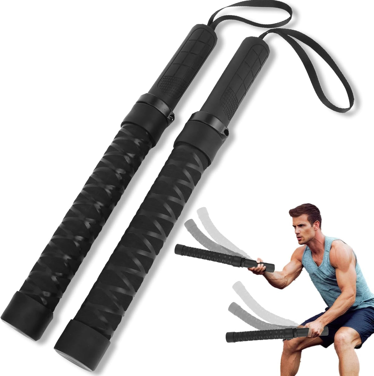 Upgraded Ropeless Battle Rope for Home Gym, Adjustable Weight Battle Ropes for Advanced Fitness Training, Portable Workout Ropes for Athletes, Boxers, Fitness Beginners, Burn Fat