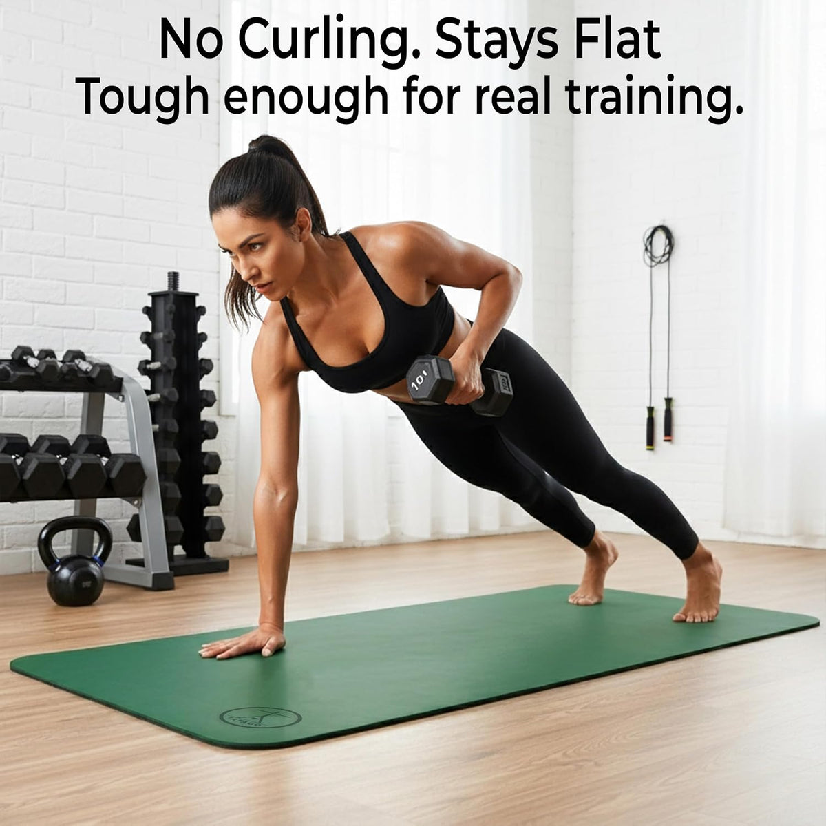 Hot Yoga Mat Non Slip-Professional Grade Natural Rubber Yoga Mat, Pliates Mat, Stretching Mat or Exercise Mats for Home Workout. Nonslip for Hot and Sweaty Classes. Includes Yoga Strap for Carrying and Stretching Too.