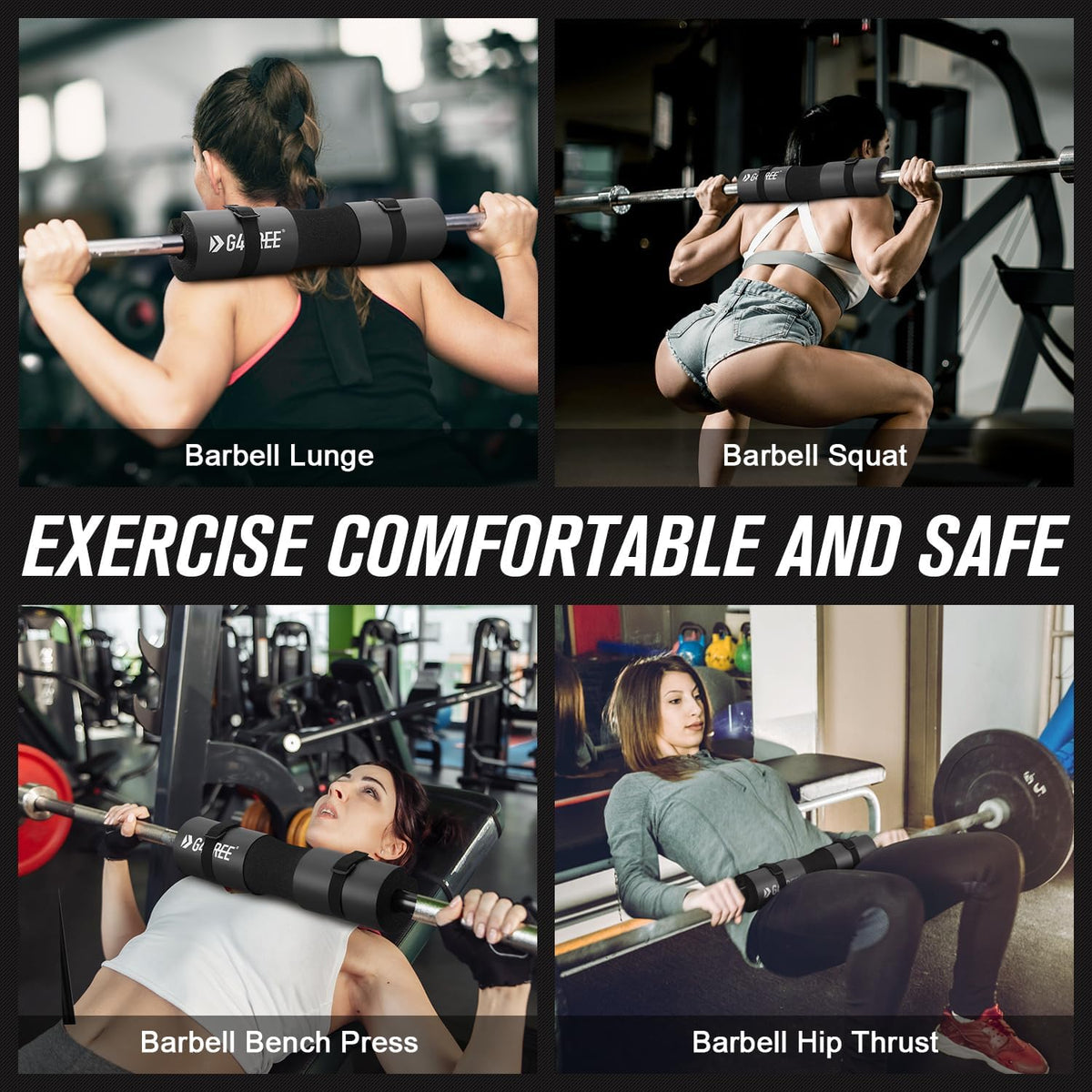 7/9Pcs Barbell Pad Set for Squat, Hip Thrusts, Lunges, Leg Day