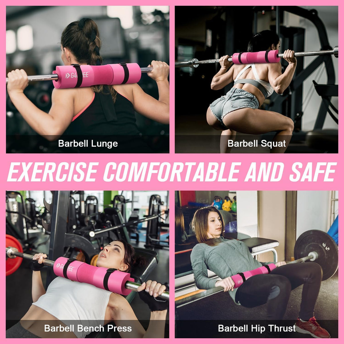7/9Pcs Barbell Pad Set for Squat, Hip Thrusts, Lunges, Leg Day