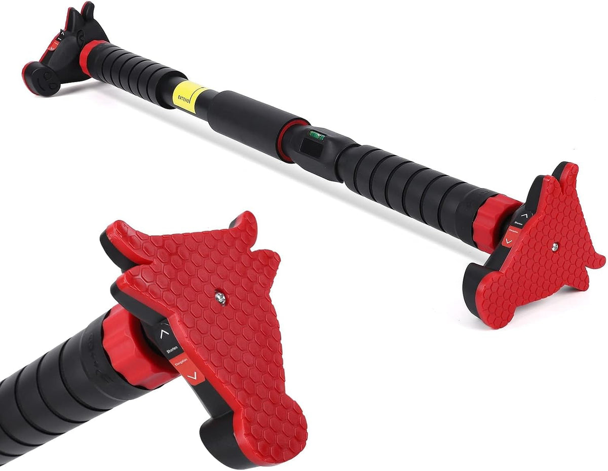 Pull-Up Bar,Chin up Bar for Doorways with Level Meter and Auto Lock,Adjustable Pull up Bar for Home Gym Strength Training and Upper Body Workout, No Screws Needed,Max Weight Capacity 400 Lbs