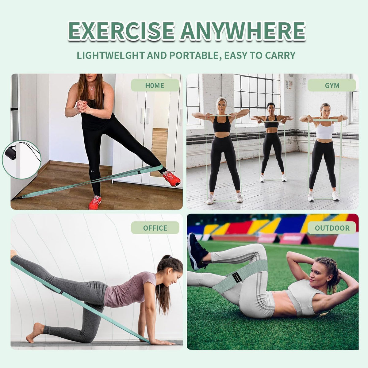 9 PCS Fabric Resistance Bands Set for Working Out